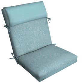 patio cushions allen + roth 1-piece spa blue kensley high back patio chair cushion EKGTEQC