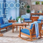 patio decorating ideas outdoor living space with eucalyptus patio furniture PFEJNMM