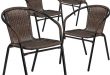 patio dining chairs three posts abrahamic stacking patio dining chair u0026 reviews | wayfair IECGJBD
