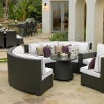 patio dining tables amazing modern round patio dining table and seating JMFQTRD