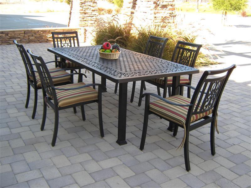 patio dining tables metal rectangular patio dining table SKUOHHU
