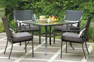patio furniture sets amazon.com: gramercy home 5 piece patio dining table set: garden u0026 outdoor ZLTESJM