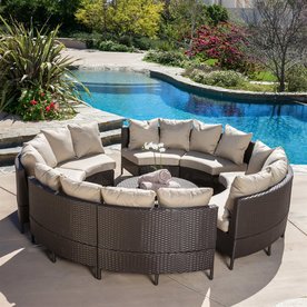 patio furniture sets display product reviews for newton 10-piece wicker frame patio conversation  set GACMYPB