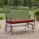 patio glider swing wrought iron metal bench outdoor furniture front porch QEEVXUW