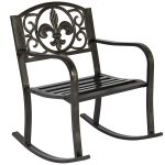 patio rocking chairs amazon.com : best choice products metal rocking chair seat for patio, OAKKVLR