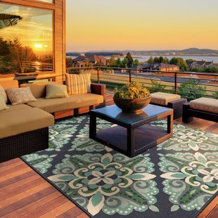patio rugs kailani contemporary blue/green indoor/outdoor area rug IUOUTRE