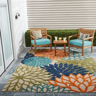 patio rugs nourison aloha floral multicolor indoor/outdoor rug - 7u002710 GGHBKWR