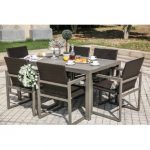 patio table and chairs 7 piece dining set TFYFQIY