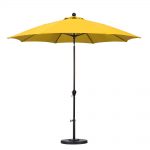 patio umbrellas california umbrella 9 ft. fiberglass push tilt patio umbrella in yellow GNCTEEG