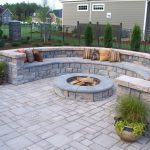 paver patio ideas with firepit DGWKIYW