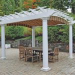 pergola kits arched top freestanding shade pergola kit with round columns from walpole KBVMERQ