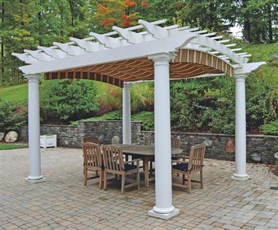 pergola kits arched top freestanding shade pergola kit with round columns from walpole KBVMERQ