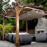pergola kits pergola with roof - arched breeze with retractable canopy 10 x 12 VWRQHPA