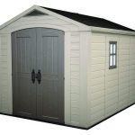 plastic garden shed amazon.com : keter factor large 8 x 11 ft. resin outdoor yard AAXOEMM