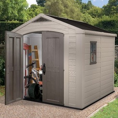 plastic garden shed looking for a keter 8×8 shed? this generous sized plastic shed is GXRSHPO
