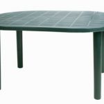 plastic garden table resol gala outdoor oval garden table - green plastic - 140 x JQQRWUP