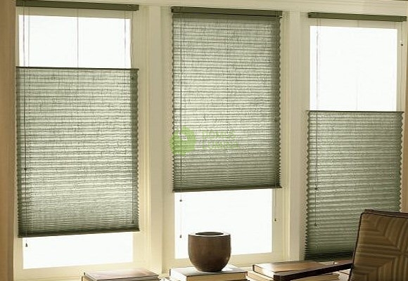pleated blinds for standard windows, controlled by string - type 15 IVGTQFK
