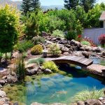 pond design view in gallery custom created bridge above the beautiful koi pond CHAXRBE
