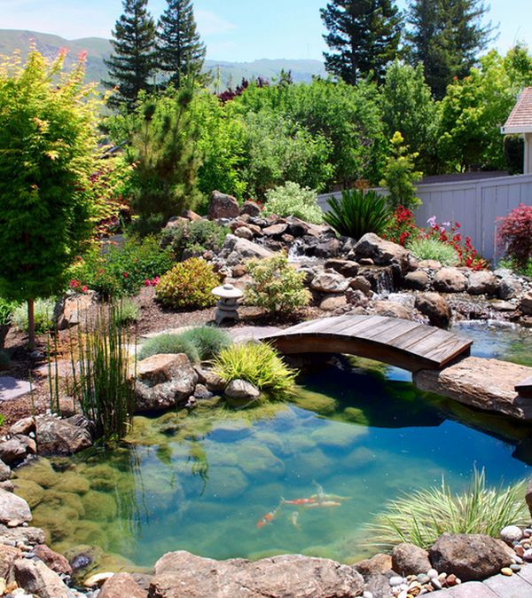 pond design view in gallery custom created bridge above the beautiful koi pond CHAXRBE