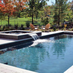 pool design swimming pool with small water fall HCTEDMH