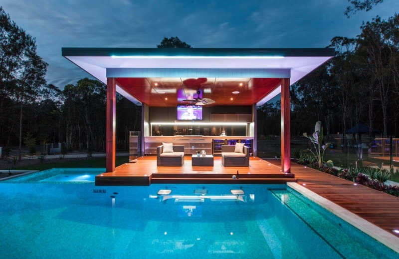 pool designs outdoor living swimming pool cabana designs - freshome.com EFXZMUW