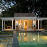 pool house ideas view in gallery twin pergolas add elegance to the classic pool house RMDEKGZ