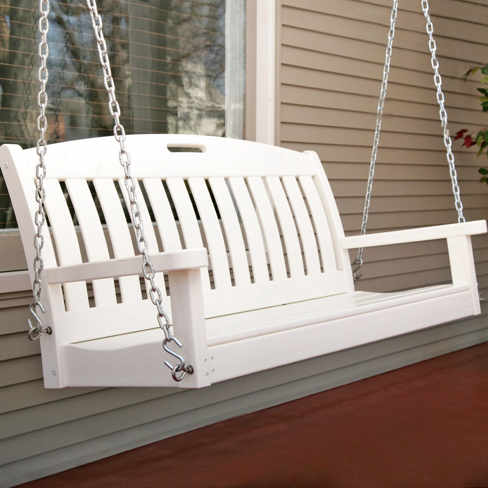 porch swings recycled plastic porch swing - white - walmart.com PDQONDP