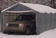 portable carports | instant garages | vehicle shelters (gray, house  12wx20lx8h) FWSEBMX