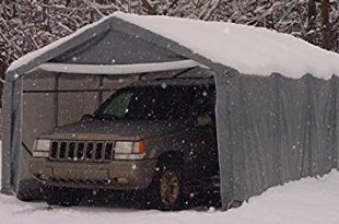 portable carports | instant garages | vehicle shelters (gray, house  12wx20lx8h) FWSEBMX