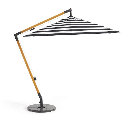 premium sunbrella® wooden cantilever umbrella - stripe JDXCWEB
