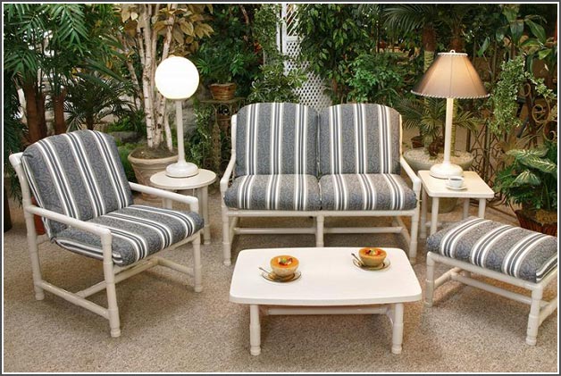 pvc patio furniture pipe collection - chair u0026 loveseat TZPWXDD