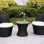 rattan garden chairs rattan garden furniture vase set wicker 3pc patio chairs coffee table LBOPSLD