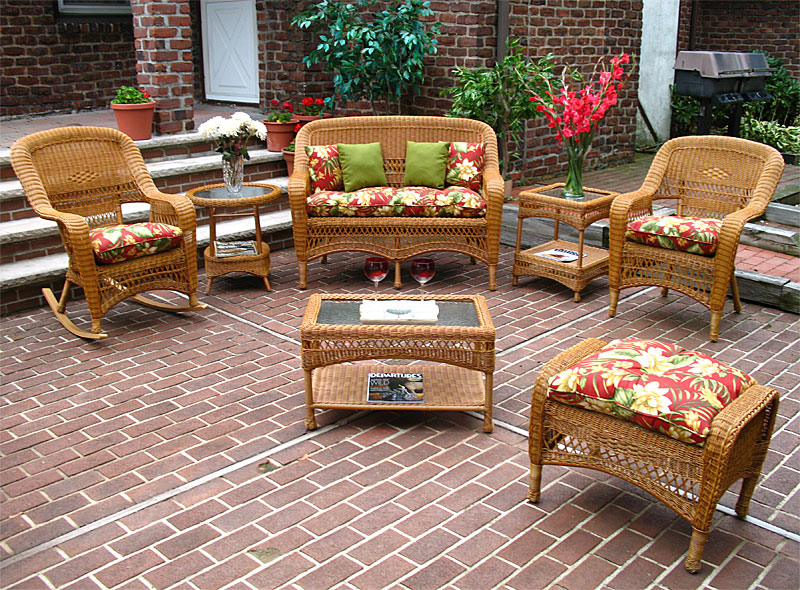 rattan patio furniture wicker golden honey bel aire outdoor wicker patio furniture UWLSFRZ