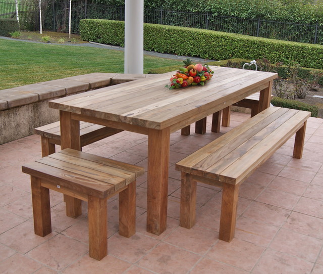 reclaimed, recycled teak patio furniture rustic-patio IGAPKVT