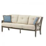 richmond hill heather slate aluminum outdoor sofa with hybrid smoke cushions THZCYHG