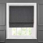 roman blinds faux silk charcoal thermal blackout roman blind NNYKKMQ