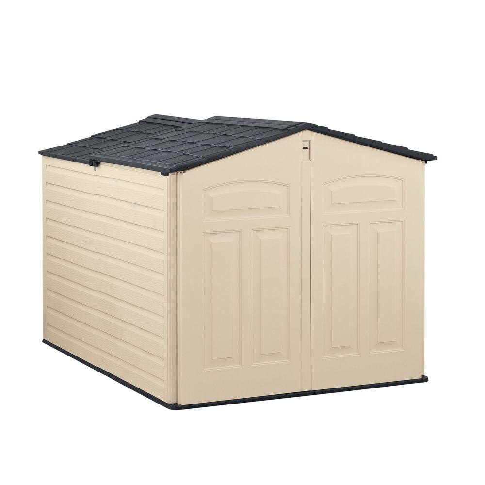 rubbermaid sheds rubbermaid 6 ft. 6 in. x 5 ft. slide-lid resin shed VOIREKL