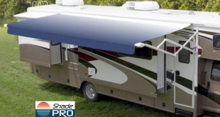 rv awnings eclipse vinyl slate blue fade with white weatherguard TCZCYZM