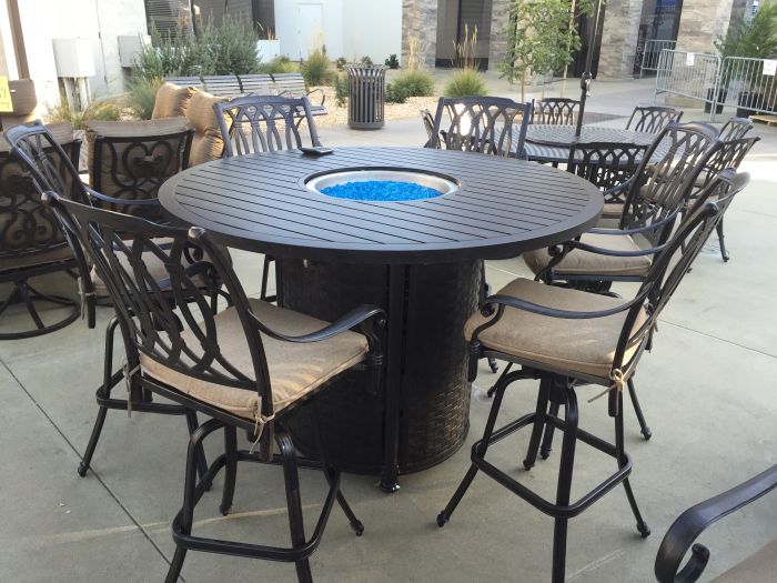san marcos 7 piece bar height patio set with fire pit 60 PZSYEEH