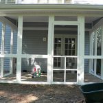 screened in porch before, exovations® screened porch project - levine home - after photo EJELFZM