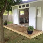 shabby chic meets the backyard shed - tuff shed CEDPVJH