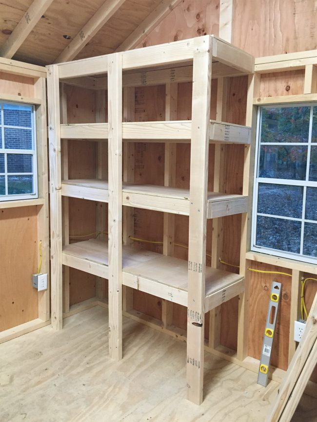 shed storage ideas adding tops to diy wood shelves XDIFIKH