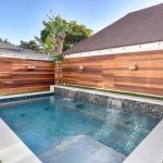 small backyard pools swimming pool with twin waterfalls CIVDWFJ