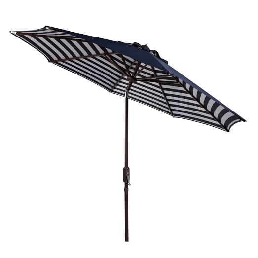 striped outdoor umbrella - navy/white BCUAWDK