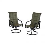 swivel patio chairs hampton bay statesville padded sling swivel patio dining chair (2-pack) ZVDASEF