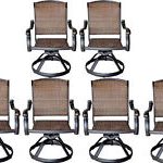 swivel patio chairs wicker swivel rocker patio chairs set of 6 outdoor cast aluminum furniture REKRBYK