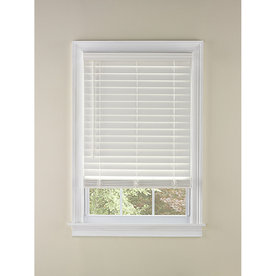 white blinds levolor 2-in white faux wood blinds (common: 47-in; actual EOBZIMD