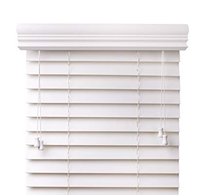 white wood blinds arlo blinds snow white 2-inches faux wood horizontal blinds - size: 34 NAJACUU