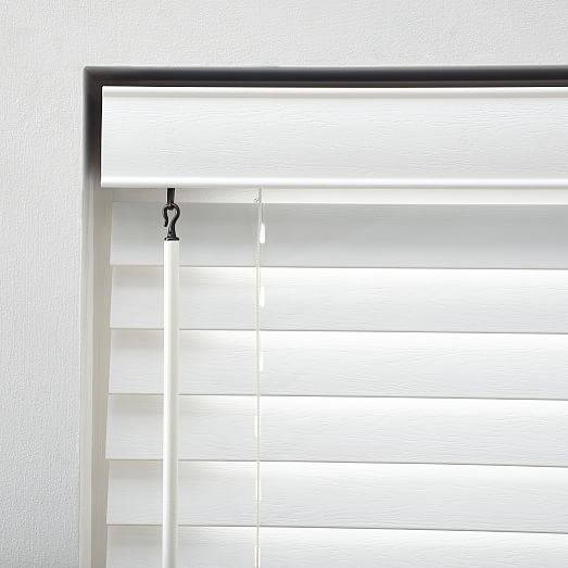 white wood blinds bali faux wood blinds, medium, white, 35; detailed view ... COHNKAX