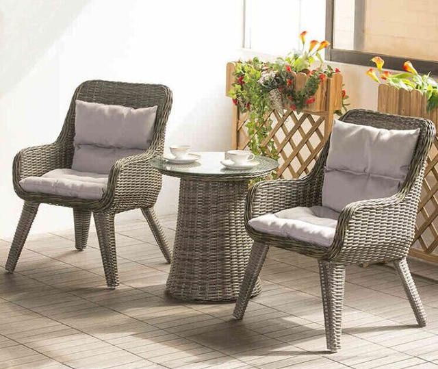 wicker patio set factory direct sale wicker patio furniture lounge chair chat set small outdoor IRHUHET